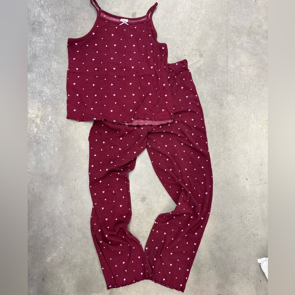 Art Class Girls Heart Print Pajama Set | Size XXL (18)
